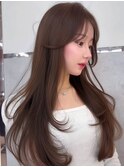 大人ガーリーダークアッシュ20代30代40代ミディアムレイヤー