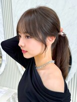 ミリバイアフロート(MIRI by AFLOAT)&nbsp;【島田佑】ミディアムレイヤーカットグレージュ顔周りカット