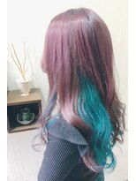 トムキャット(TOM CAT)&nbsp;パープルとライムグリーンのインナーカラー