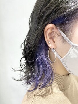 アース 前橋店(HAIR&MAKE EARTH) 【エモさを演出】フェイスフレーミング×ブルーベリーアッシュ