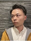 ツーブロックビジネスショートフェードパーマコンマヘア
