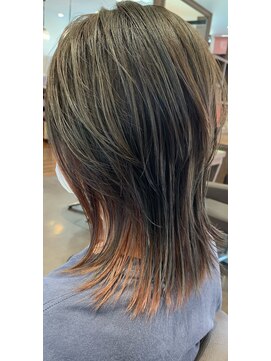 ラポールヘア 小山店 ブリーチデザインカラー/ウルフカット