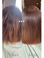 クレヨン ケース(Crayon case)&nbsp;ミディアムボブブラウンストレート髪質改善