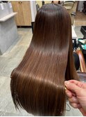 髪質改善で大人上品なツヤ髪に＿モカブラウン＿ロング［東陽町］
