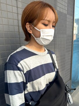 トレヘアー(tRe hair) ショートウルフ オレンジブラウン