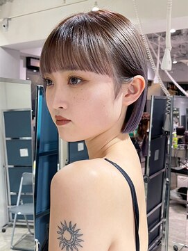 アルバム 銀座(ALBUM GINZA) グレーベージュエモージュ美髪グレージュカラー_ba483491