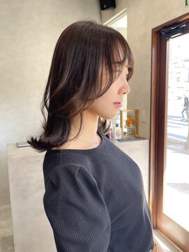 リアン(lien) レイヤーカット×ダークグレージュ