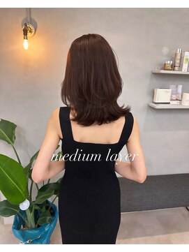 ヘアーデザイン アルエ(HAIR×design ARUE) 色っぽくくびれるミディアムレイヤー