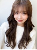 小顔似合せカットマットベージュ透明感艶感カラーくびれレイヤー