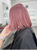 ピンク/ブリーチ/カラー/ボブカット