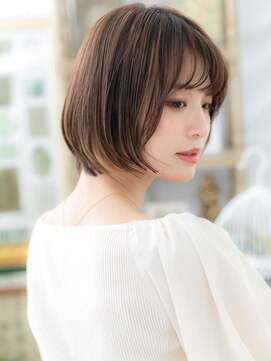 カバーヘア ブリス 戸田公園西口店(COVER HAIR bliss) ■インナーカラー小顔補正カットミニボブ401-3戸田公園30代40代