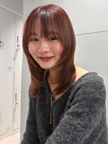 トリッカ シブヤ(TRICCA SHIBUYA)&nbsp;ミディアム/顔周りレイヤー/小顔カット/前髪/暖色/艶カラー/渋谷