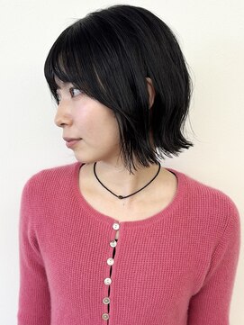 モリオフロムロンドン 松戸店(Morio from London) 【morio松戸 石山】大人可愛い黒髪外ハネミニボブ似合わせカット