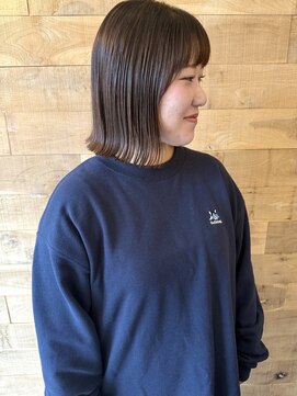 ドルセプラタ(Dulce plata) 【kaN.】切りっぱなしボブ×髪質改善ストレート×ブラウンカラー