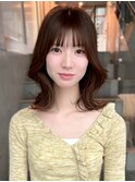 モカブラウン 韓国風レイヤー 透明感カラー 顔周りカット 20代