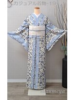 きものサロン すずめ屋&nbsp;レンタル番号　カジュアル着物-１9　小花