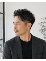 MEN's Baguz MEN'Sカット/ MEN'Sパーマ/ MEN'Sカラー 大人メンズ毛流れパーマ×刈り上げツーブロック