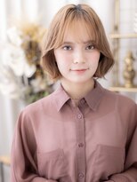ENOAhair&spabyCOVERHAIR【ショート/白髪染め ぼかし/ヘッドスパ】【10/1開店(予定)】&nbsp;透明感ベージュのくびれショートボブ　/川口/30代/40代/50代