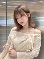 シー バイ ロンド 新宿(Sea by Lond)&nbsp;ワンホンレイヤ ー×ダークブルー[デジタルパーマ/ボブ/韓国]