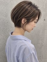 プールバイスタイル 藤沢(POOL by STYLE)&nbsp;顔まわりを包む長め前髪ショート/30代/藤沢