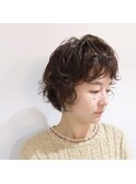 外人風くせ毛風パーマ