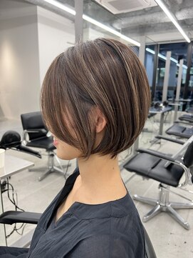 ジルブラン 錦糸町(JIL BLAN) 大人可愛い丸みショート×脱白髪染めハイライトオージュアTr