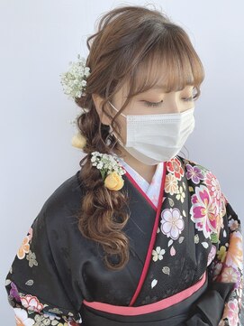 アミカ(Amica) 20代30代大人可愛い編み込みお呼ばれスタイル/パーティー/二次会