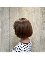 ヘアートゥリース 武蔵小杉店(hair trees) オレンジインナーカラー×ナチュラルボブ