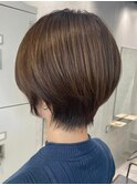 30代40代大人女性/前髪ありショートボブ/ショートヘア/髪質改善