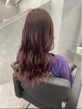 ファイブバイジエクト 堀江(FIVE by The Ect) ダブルカラー　ブリーチなし　ピンクブラウン　レッドブラウン