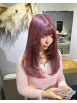 310 pink lavender × layer cut