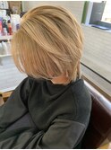 大人ショートウルフレイヤーカット_ミルクティーベージュ_88