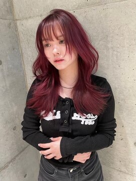 ロンド レア 天神大名店(Lond Le’a) 小顔に見せるヘア/ワンレン/ボブウルフ/ネビージュ/黒髪カタログ