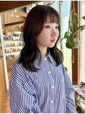 LA PENSEE / beige 田川 / オリーブカラー/レイヤーカット