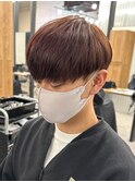 マッシュナチュラルカラーマッシュメンズヘアカラーツーブロック