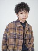 【山本智文】黒髪短髪スパイラルパーマ
