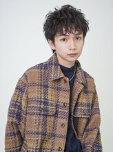 ヘアメイク ブーケ(HAIR MAKE Bouquet) 【山本智文】黒髪短髪スパイラルパーマ