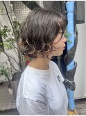 強めのボブパーマ