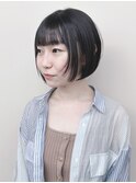 ＊ミニボブ切りっぱなしボブ耳かけボブ大人顎ラインボブ小顔ボブ