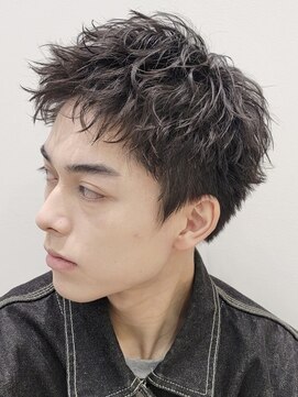 フィフス 神南(fifth) 渋谷アップバングスパイキーショートピンパーマフェード40代◆