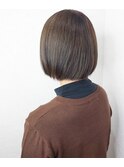 明るい白髪ぼかし、艶カラー