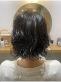 ボブスタイル×クリームパーマ