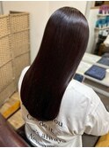 グレージュカラー 透明感カラー 縮毛矯正 髪質改善ストレート