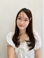 ビューバイネオリーブ 用賀店(Beau'r by neolive)&nbsp;ストレートパーマ縮毛矯正ダークパープル夏ミルクブラウン[用賀]
