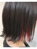 【GOOD DAY HAIR】《インナーカラー:パステルレッド:BOB》下北沢