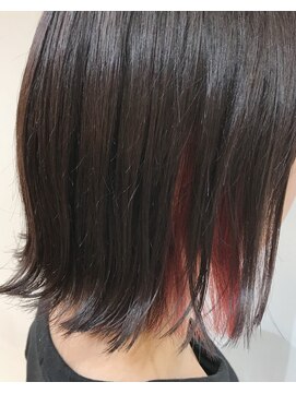 グッデイ ヘアー(GOOD DAY HAIR) 【GOOD DAY HAIR】《インナーカラー:パステルレッド:BOB》下北沢