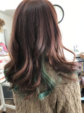 ヘア デザイン 虹いろのはさみ ゆる巻き