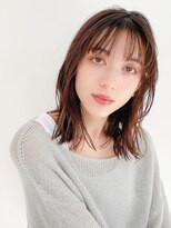 ネイヴィル オモテサンドウ(navile omotesando) *ミルクティーブラウン×シースルバングロブ*