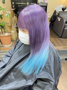 サムブリッジ(SOMEBRIDGE) ラベンダー　× 水色　× グラデーションカラー　（SOMEBRIDGE）