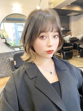 リコバイアフロート(riko by afloat) 結べるボブ/くびれヘア/インナーカラー/ミルクティーベージュ